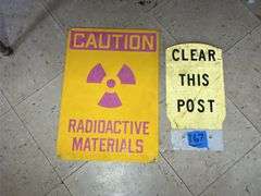 Clear This Post & Radioactive Materials Metal Signs