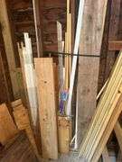 Collection of Wood Pieces, Small Step Ladder, & Drawer