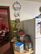 Coffee Makers, Percolator, Blenders, & Rack On The Wall with Plates