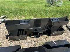 Receiver Hitch Skid Steer Plate with Chain Storage