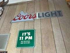 Busch, Winston, Coors, Marlboro, etc Signs, Skull, Paul's Belt, Norwegian Chain Saw