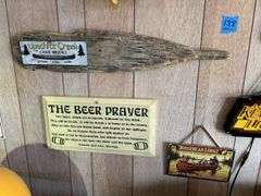 Mounted Fish, Metal & Wood Signs, Lighted Keystone Light Sign
