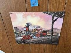 Railroad Crossing Sign & Other Railroad Picture