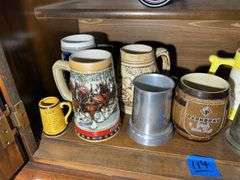 Beer Mug Collection & Car Decanter