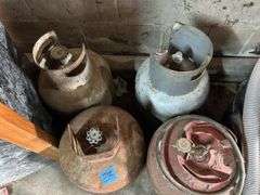 Three Propane Tanks & Air Tank