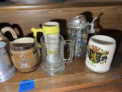 Beer Mug Collection & Car Decanter