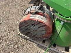 Grain bin filling spreaders & Behlen Fan