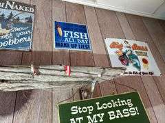 Metal Tin Tacker Signs with Porcupine Puffer Fish