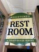 Texaco Registered Rest Room Sign