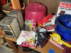 Shelf Full of Kitchen Type Items