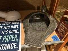 Enamel Bed Pans & a Stool