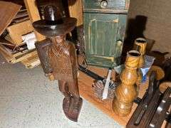 Lava Lamp, Candle Holders, Mexican Statue, & More