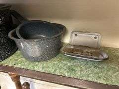 Enamel Coffee Pots, Other Enamel Pieces, Teapots, & Pitchers
