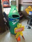 Large Sprite Bottle Cooler & Children at Play Sign