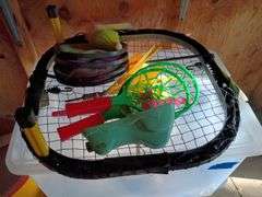 Tomato Cages, Totes, Plastic Radio Flyer Trike, Little Tikes Car, & More