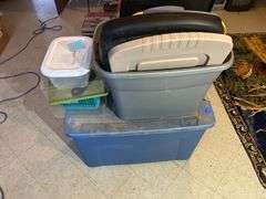 A Couple Totes & Many More Lids & Other Storage Containers