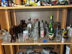 Collection of Bottles, Glasses, & Related Items