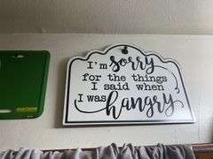 Hangry Signs & John Deere License Plate