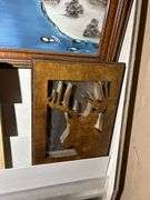 Magazine Rack with Books, Painting by D Smith & some Prints