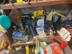 Contents of Shelf - Screwdrivers, Tools, Automotive Fluids, Magnets, & More