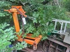 Engine Stand, Small Disc, Old Propane Tanks, Riding Lawnmower, & More