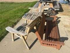 Wood Patio Chair Set & Porch Swing