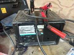 Battery Charger, Dewalt Tool Case, & Gas Cans