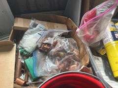 Contents of Tabletop - Tools, Wrenches, Painting Supplies, Fixtures, Copper Fittings, & Map Pro Gas