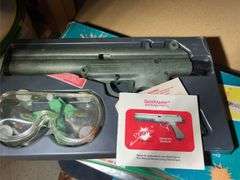Cap Gun, Slingshot, & 2 Splatmaster Marking Pistols