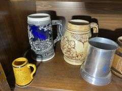 Beer Mug Collection & Car Decanter