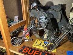 Two Harley-Davidson Signs & Related Motorcycle Themed Items