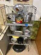 Folding Wire Shelf with Contents