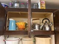Enamel Coffee Pots, Other Enamel Pieces, Teapots, & Pitchers