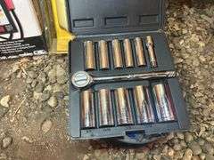 Romex 12/2 Wire, HVLP Spray Gun, Reel Of Cable, SAE Socket Set, & Battery Load Tester