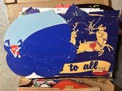 Salzer Lumber Company Signs, Christmas Decor, & Gambles Hardware Store Advertising