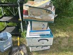 Jumper Cables, Toilet Parts, Folding Cart, Folding Hand Cart, New Light Fixtures, & More