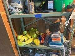 Metal Shelf with Contents