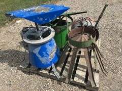 Grain bin filling spreaders & Behlen Fan