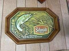 Three Schmidt Beer Signs