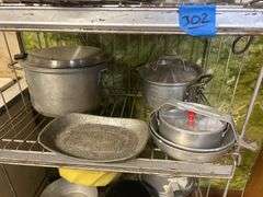 Folding Wire Shelf with Contents