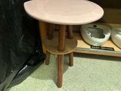 Enamel Bed Pans & a Stool