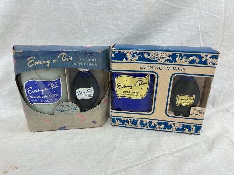 Pair of "Evening In Paris" Perfume W/ Talcum & Body Lotion Sets