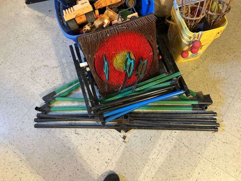 Sandbox Vehicles, Ladder Golf Game, Balls, Rackets, & Outside Toys