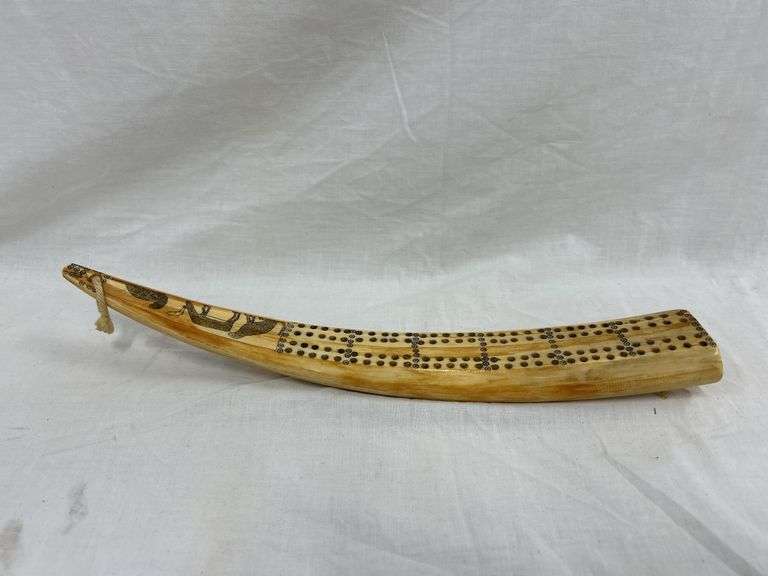 Cribbage Board Made Out of a Tusk