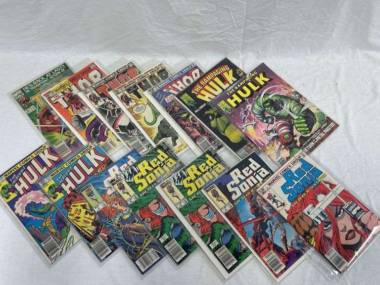 Group of Marvel Comics -  Including Red Sonja, The Incredible Hulk, & The Mighty Thor