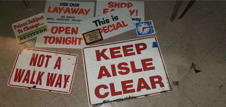 Paper, Metal, & Plastic Signs