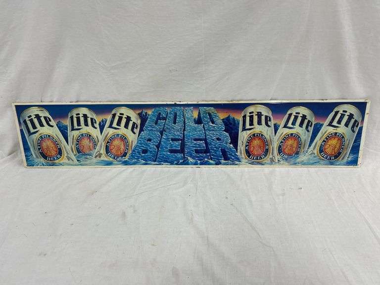 Metal / Tin Miller Lite Beer Sign