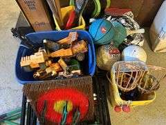 Sandbox Vehicles, Ladder Golf Game, Balls, Rackets, & Outside Toys