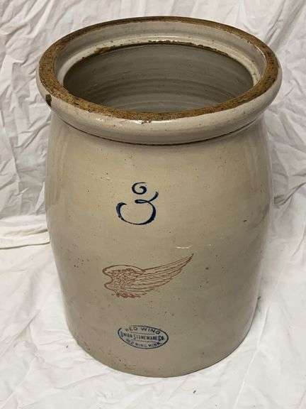 3-Gallon Red Wing Butterchurn - Large Wing, No Lid