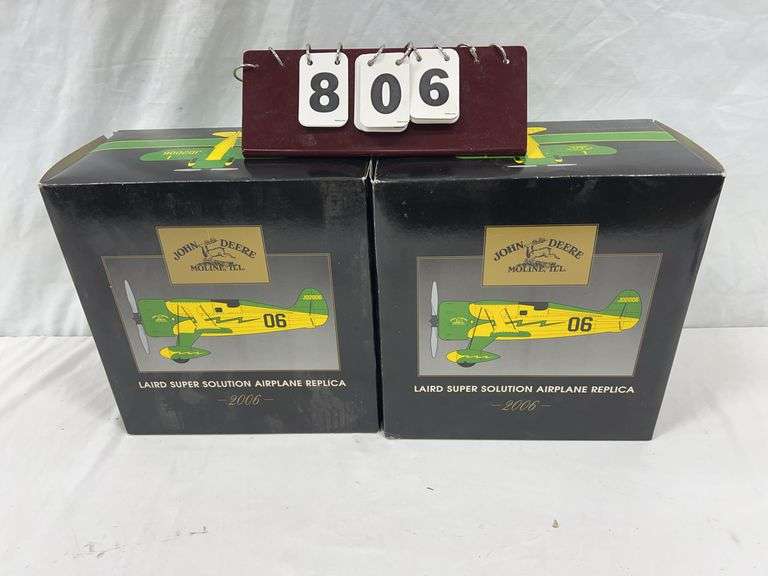 Two Spec Cast, LAIRD SUPER SOLUTION AIRPLANE REPLICA, Limited Edition John Deere, 2006 Models